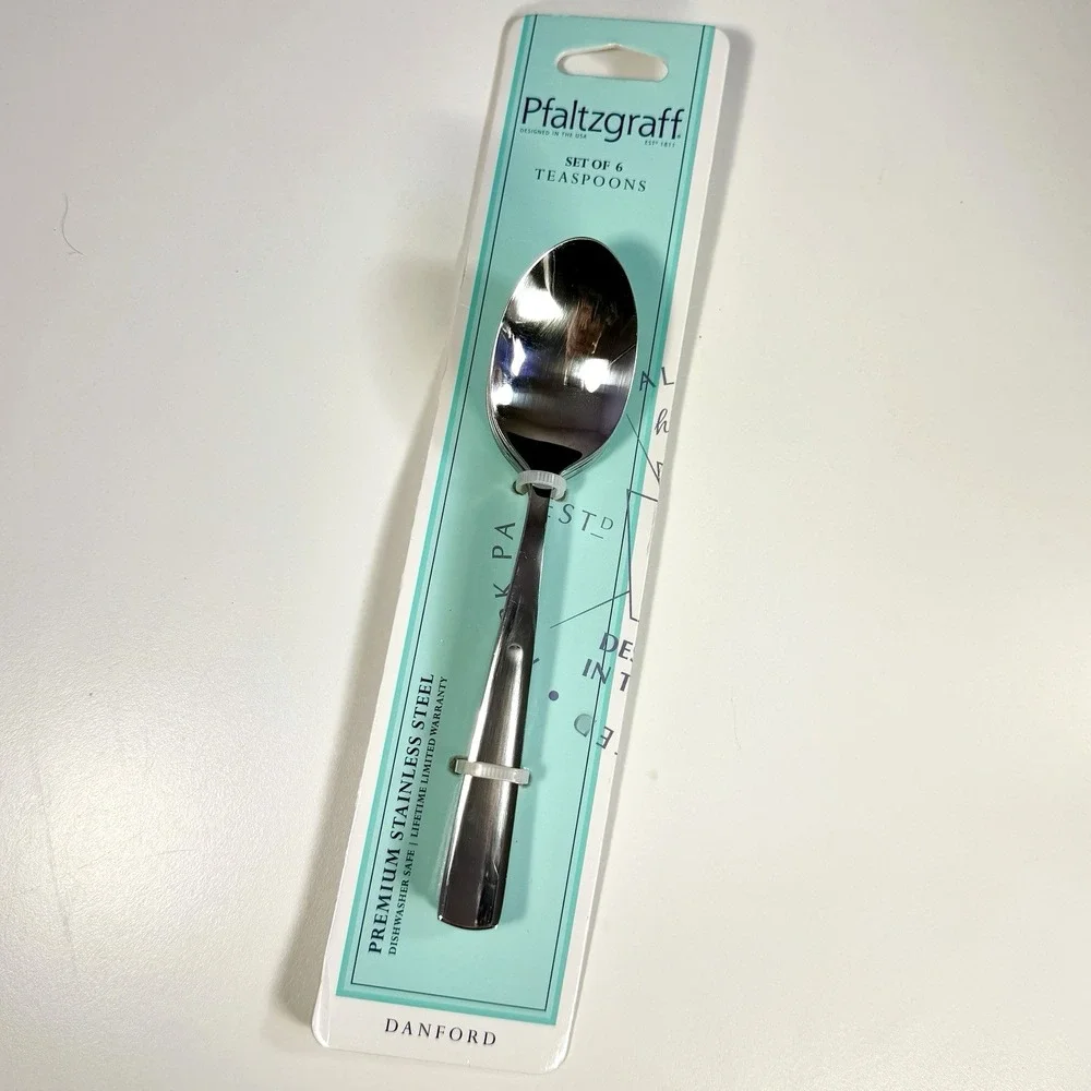 Pfaltzgraff Danford Teaspoons Set of 6 Premium‎ Stainless Steel Classic NIP